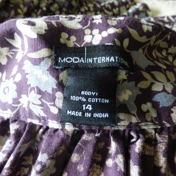 VINTAGE VICTORIAS SECRET MODA INTERNATIONAL FLORAL FULL TIERED SHORT SKIRT 14 - Picture 7 of 13